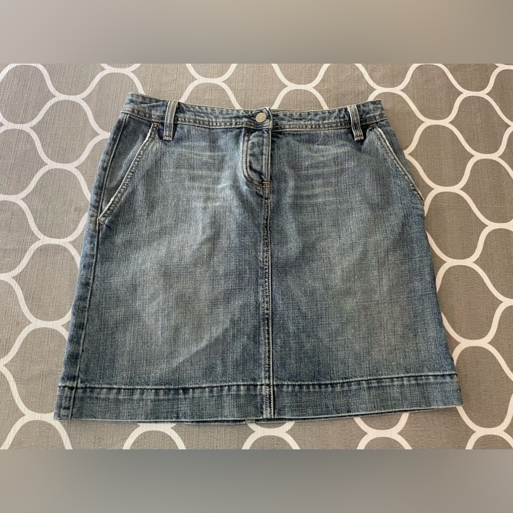 J. Crew Denim button up skirt
